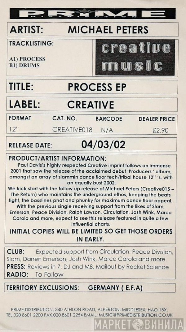 Michael Peters  - Process