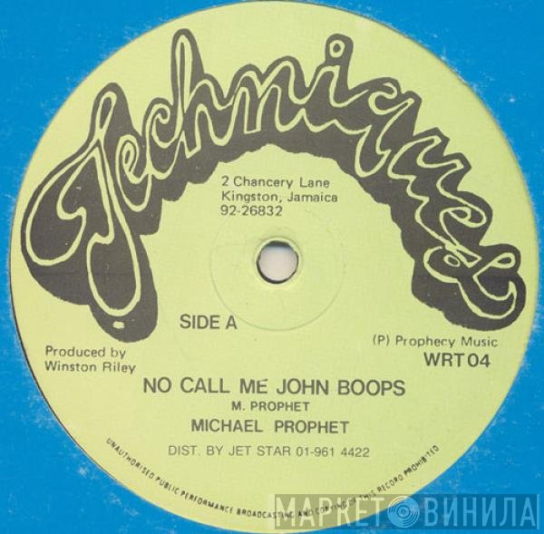 Michael Prophet, Hugh Griffiths  - No Call Me John Boops / Memories Of You