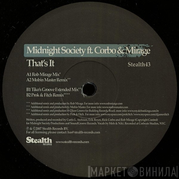 Midnight Society, Rob Mirage, Rick Corbo - That's It