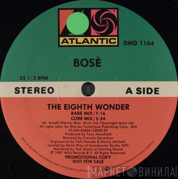 Miguel Bosé - The Eighth Wonder