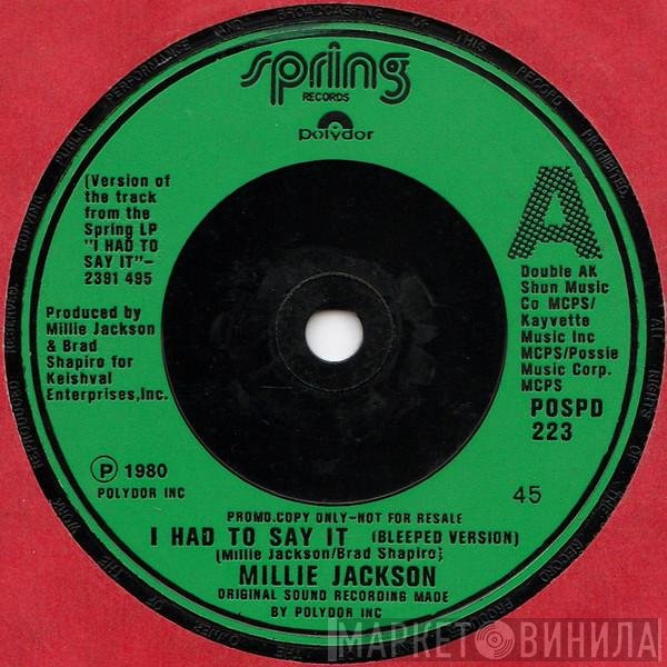 Millie Jackson - I Had To Say It