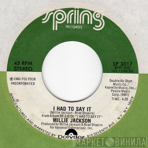Millie Jackson - I Had To Say It