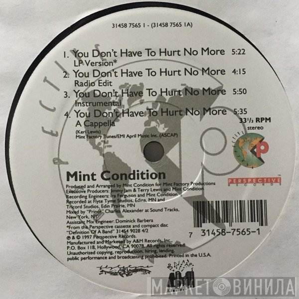 Mint Condition - You Don't Have To Hurt No More / Change Your Mind