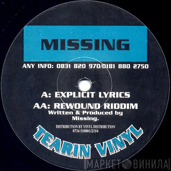 Missing   - Explicit Lyrics / Rewound Riddim