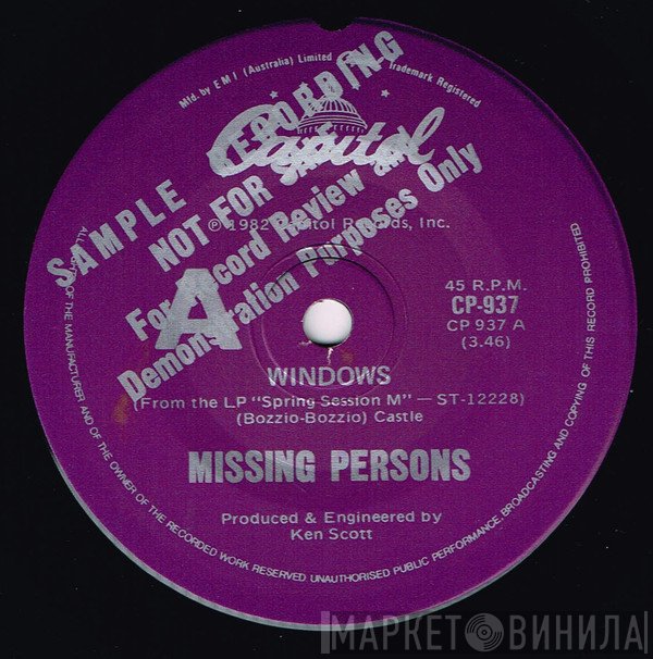 Missing Persons  - Windows