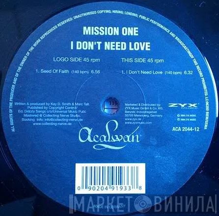 Mission One - I Don't Need Love