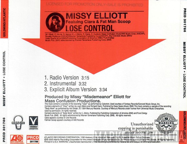 Missy Elliott, Fatman Scoop, Ciara  - Lose Control