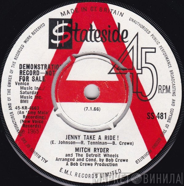 Mitch Ryder & The Detroit Wheels  - Jenny Take A Ride!