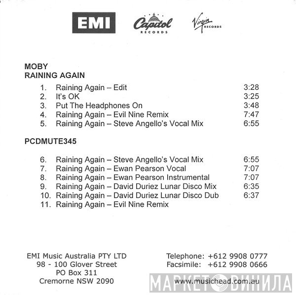 Moby  - Raining Again (Remixes)