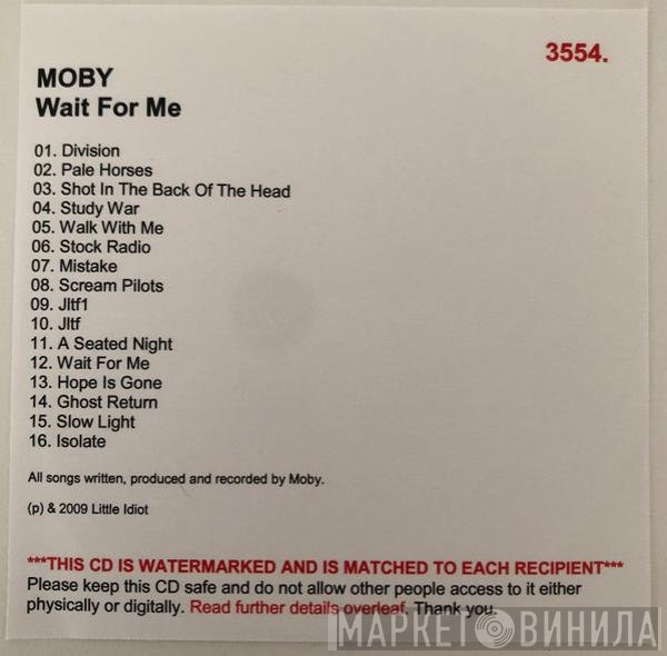 Moby  - Wait For Me
