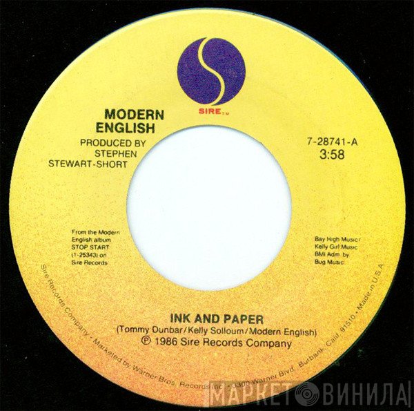 Modern English  - Ink And Paper