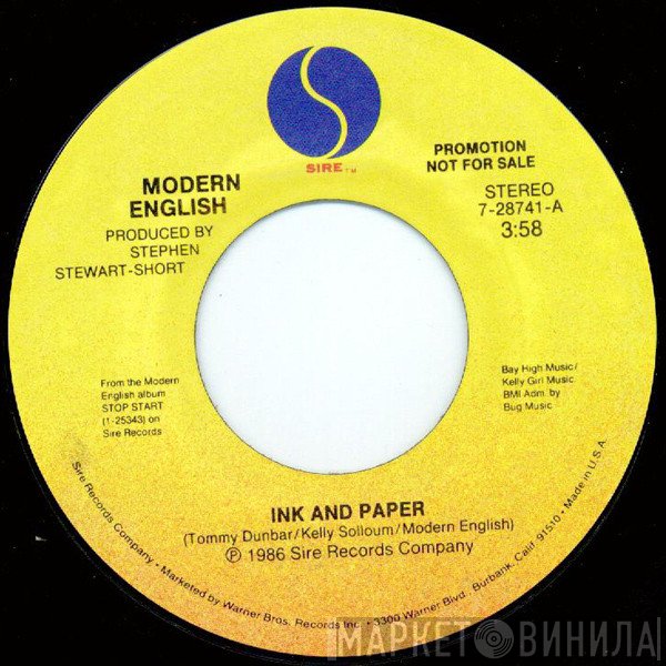 Modern English  - Ink And Paper