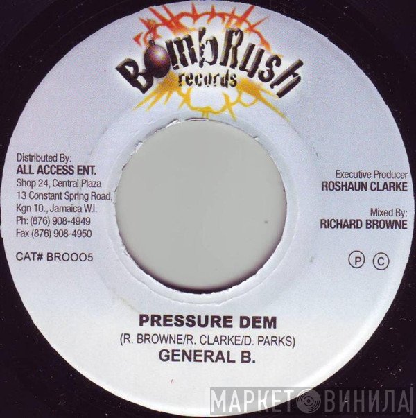 Monster Shack Crew, General B - Ganja Baby / Pressure Dem