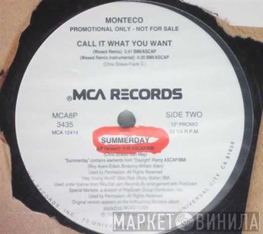 Monteco - Call It What You Want