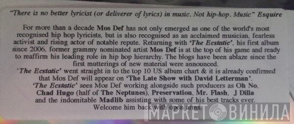 Mos Def  - Life In Marvellous Times