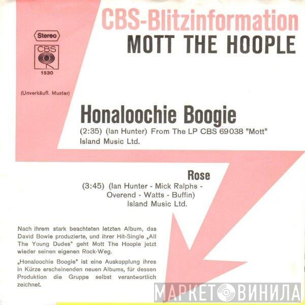 Mott The Hoople  - Honaloochie Boogie / Rose