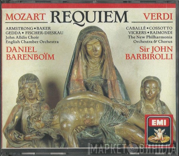 Mozart*, Verdi*, Armstrong*, Baker*, Gedda*, Fischer-Dieskau*, John Alldis Choir, English Chamber Orchestra, Daniel Barenboim, Caballé*, Cossotto*, Vickers*, Raimondi*, The New Philharmonia Orchestra* And Chorus*, Sir John Barbirolli - Requiem