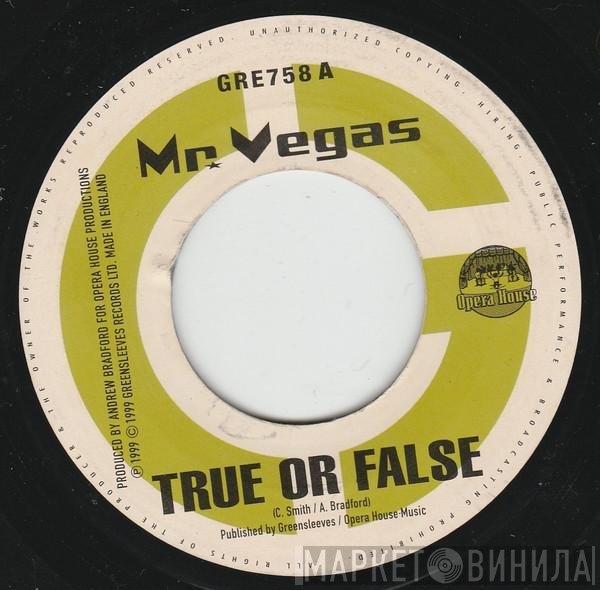 Mr. Vegas, Andrew Bradford - True Or False / Baracuda Rhythm