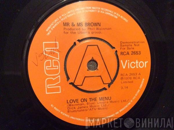 Mr &amp; Ms Brown - Love On The Menu