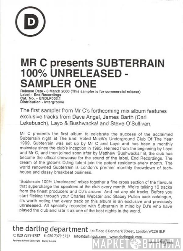Mr. C - Subterrain 100% Unreleased (Sampler One)