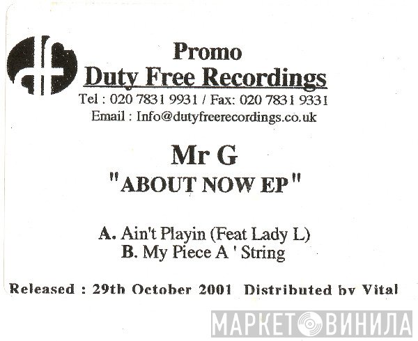 Mr. G - About Now EP