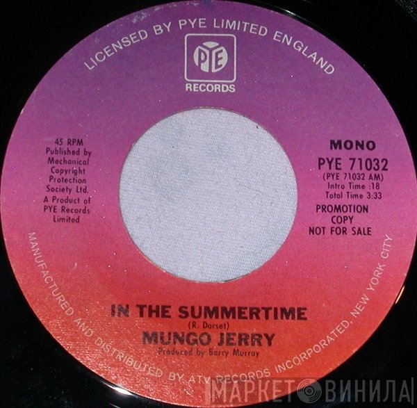 Mungo Jerry  - In The Summertime
