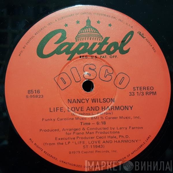 Nancy Wilson - Life, Love And Harmony / Open Your Heart And Take Me In
