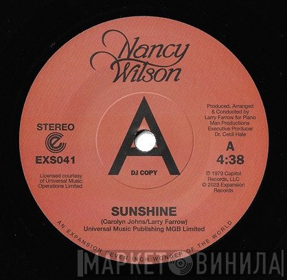 Nancy Wilson - Sunshine / The End Of Our Love