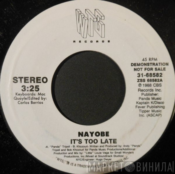 Nayobe - It's Too Late