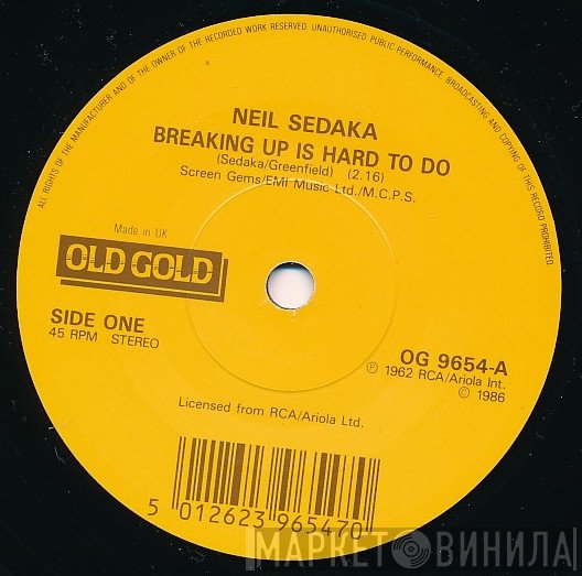 Neil Sedaka - Breaking Up Is Hard To Do / I Go Ape