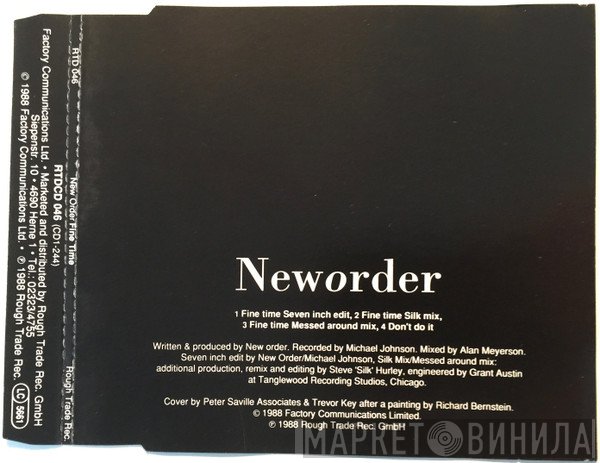 New Order  - Fine Time