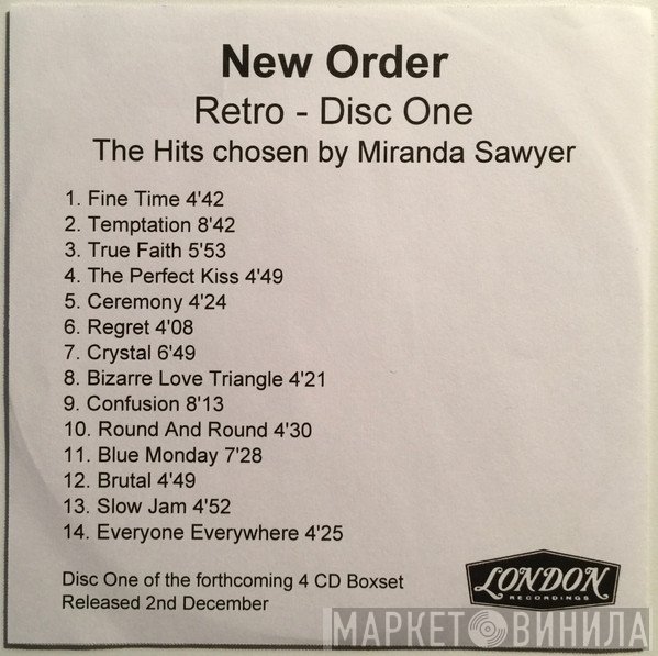 New Order  - Retro - Disc One