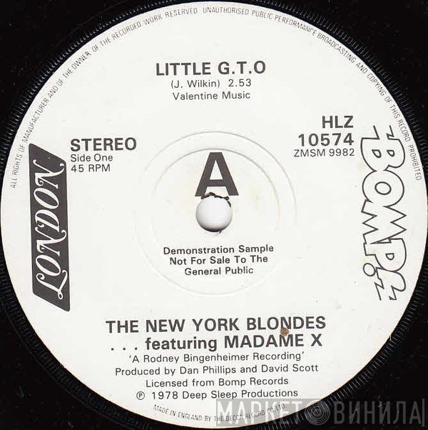 New York Blondes, Rodney And The Brunettes, Madame X  - Little G.T.O.
