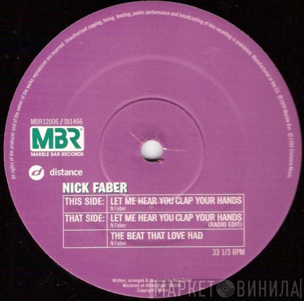 Nick Faber - Let Me Hear You Clap Your Hands