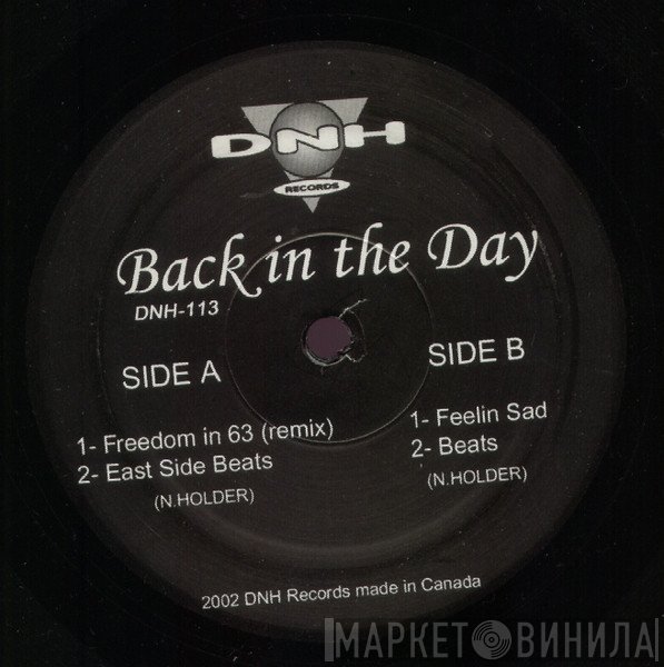 Nick Holder  - Back In The Day