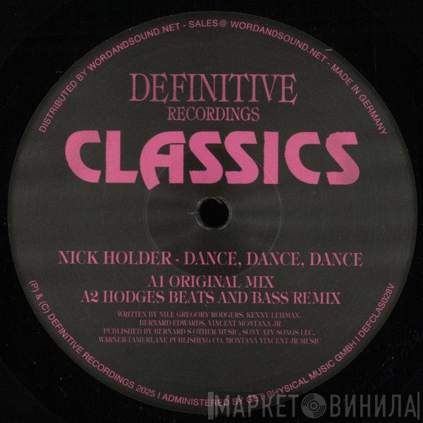 Nick Holder - Dance, Dance, Dance