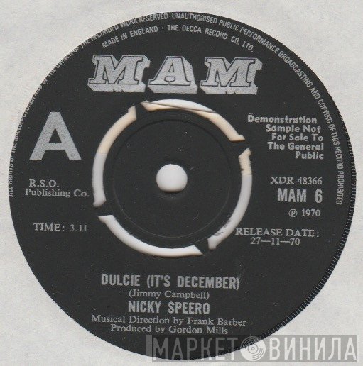 Nicky Speero - Dulcie (It's December)