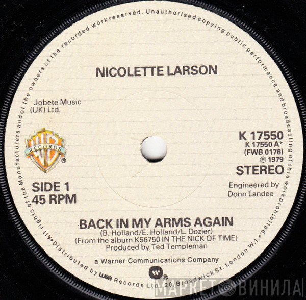 Nicolette Larson - Back In My Arms Again