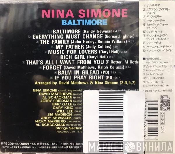 Nina Simone  - Baltimore