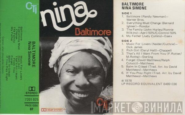 Nina Simone  - Baltimore