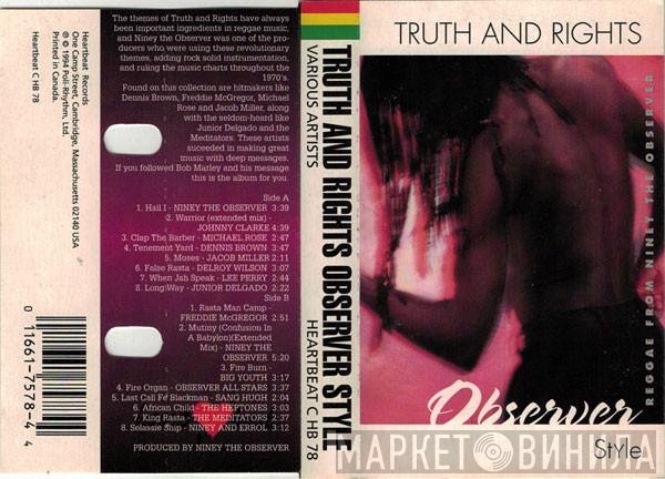 Niney The Observer  - Truth And Rights, Observer Style