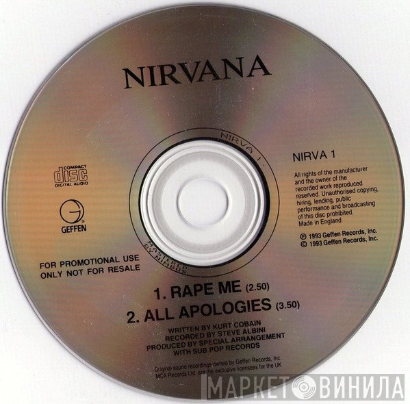 Nirvana  - Rape Me / All Apologies