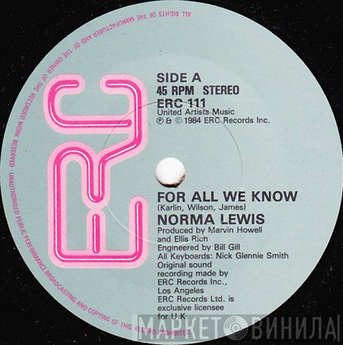 Norma Lewis - For All We Know