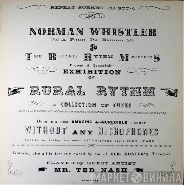 Norman Whistler & The Rural Rythm Masters Guest Artist Ted Nash   - Rural Rythm