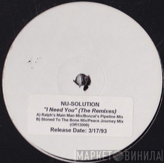 Nu-Solution - I Need You (The Remixes)