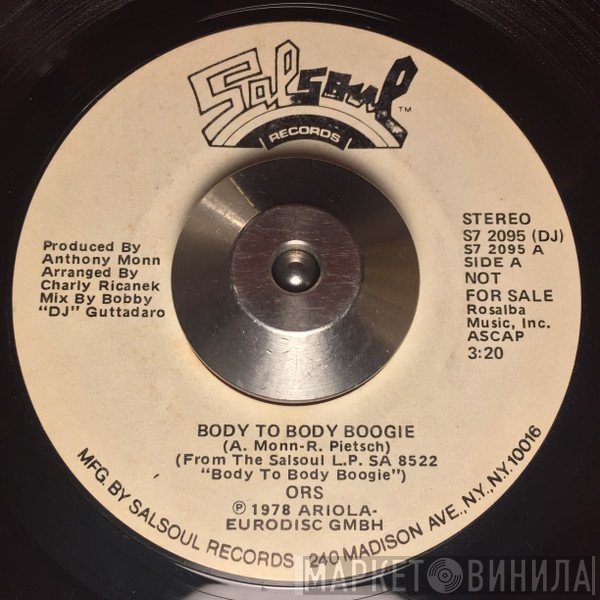 O.R.S. (Orlando Riva Sound) - Body To Body Boogie