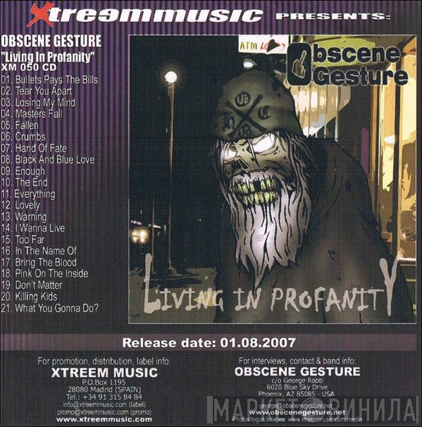 Obscene Gesture  - Living In Profanity