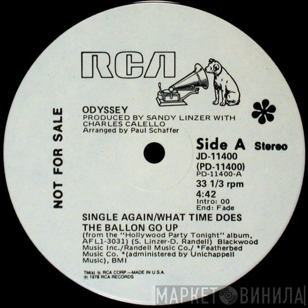 Odyssey  - Single Again/What Time Does The Balloon Go Up / Pride