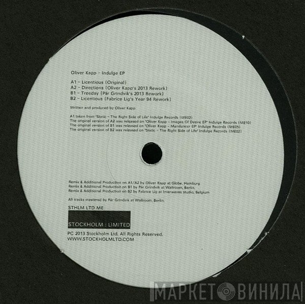 Oliver Kapp - Indulge EP