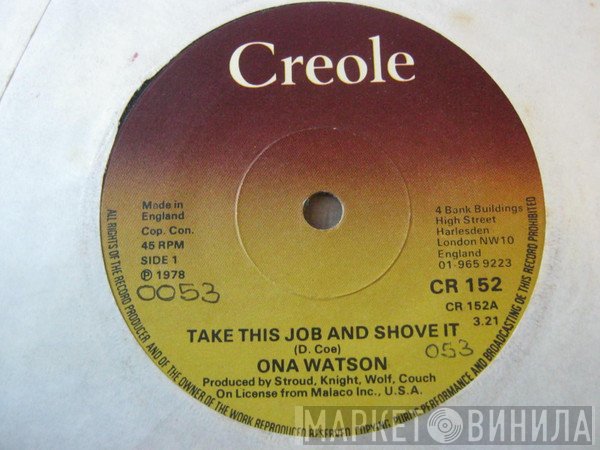 Ona Watson - Take This Job And Shove It